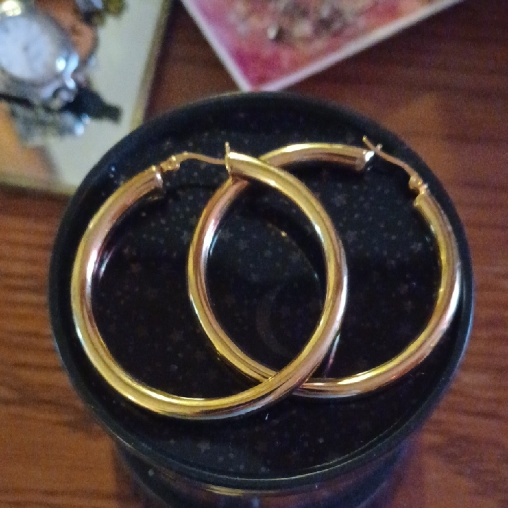 Goldtone Hoops